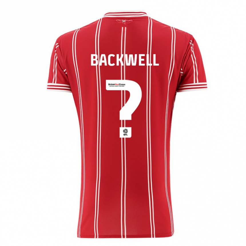 Niño Fútbol Camiseta Tommy Backwell #0 Rojo 1ª Equipación 2023/24 Perú