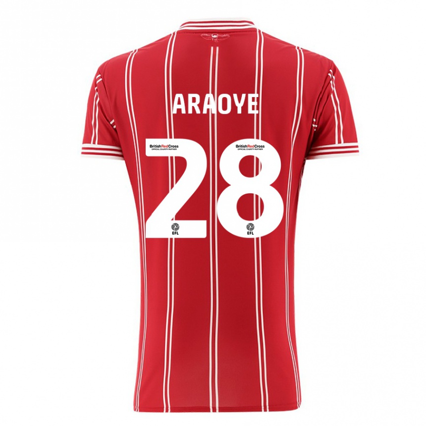 Niño Fútbol Camiseta Raphael Araoye #28 Rojo 1ª Equipación 2023/24 Perú