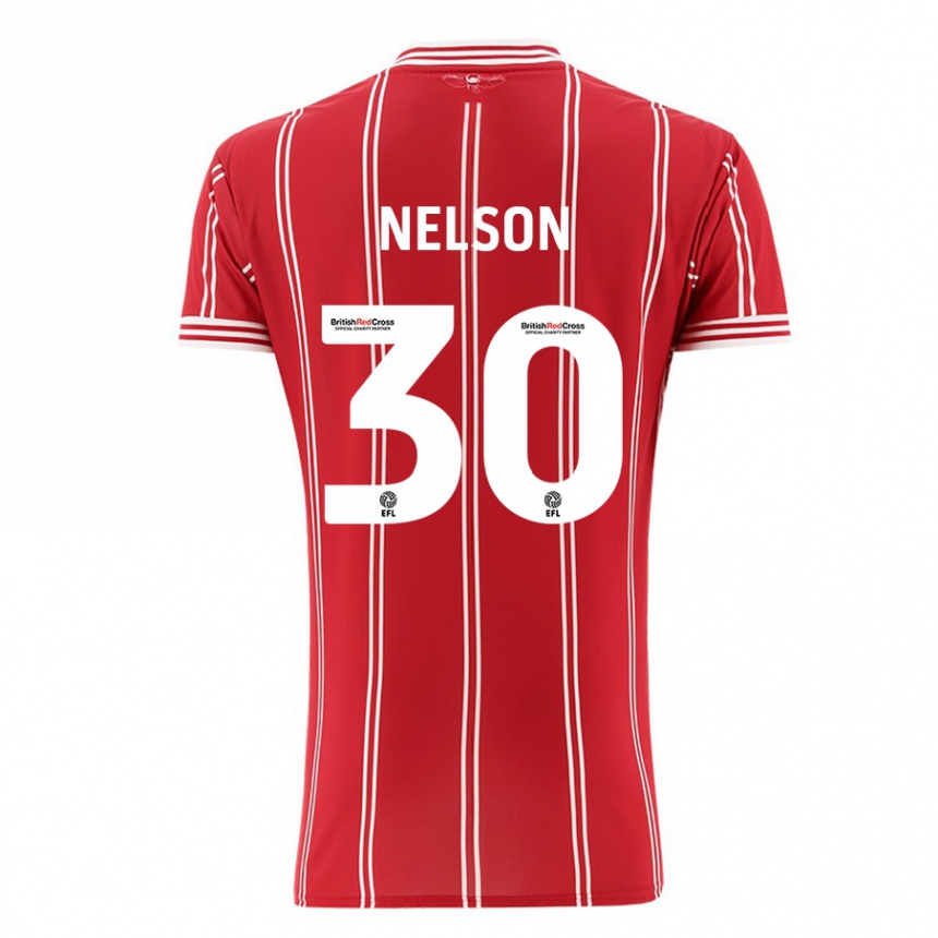 Niño Fútbol Camiseta Raekwon Nelson #30 Rojo 1ª Equipación 2023/24 Perú