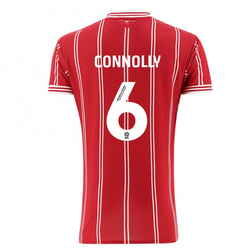 Niño Fútbol Camiseta Megan Connolly #6 Rojo 1ª Equipación 2023/24 Perú