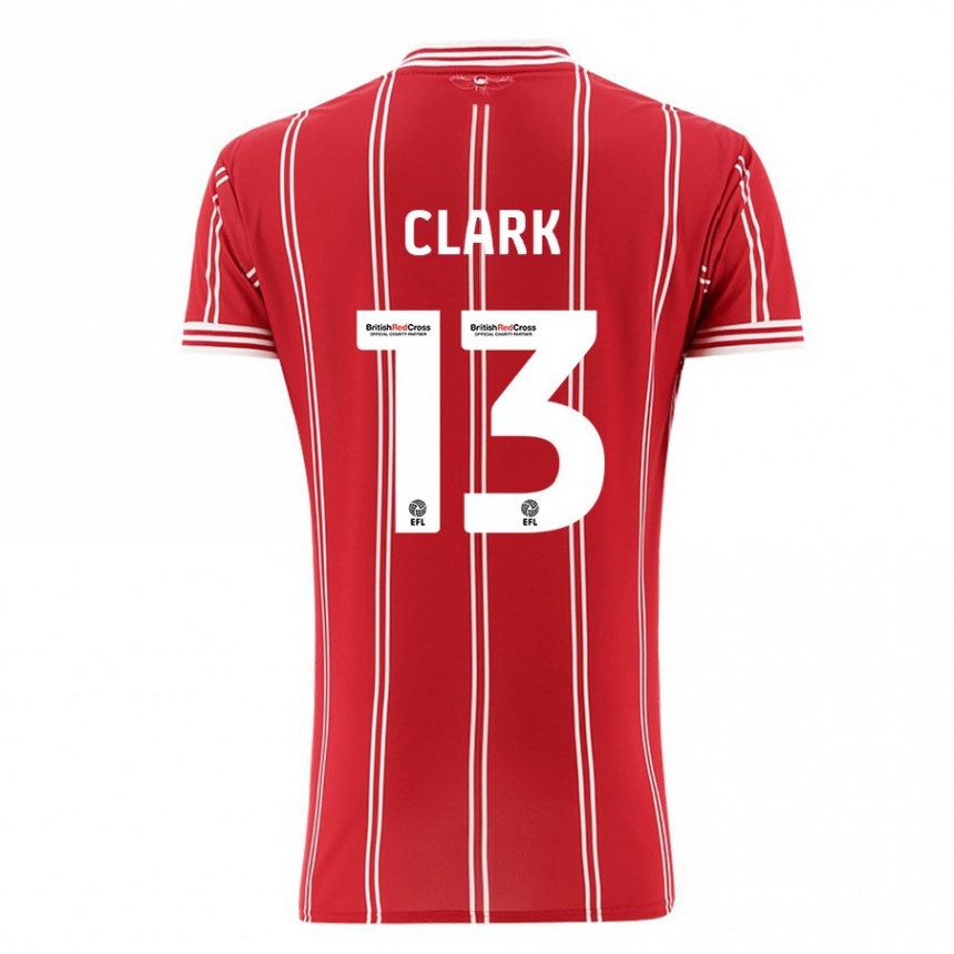 Niño Fútbol Camiseta Olivia Clark #13 Rojo 1ª Equipación 2023/24 Perú