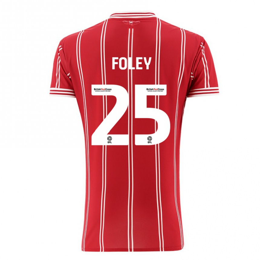 Niño Fútbol Camiseta Erin Foley #25 Rojo 1ª Equipación 2023/24 Perú