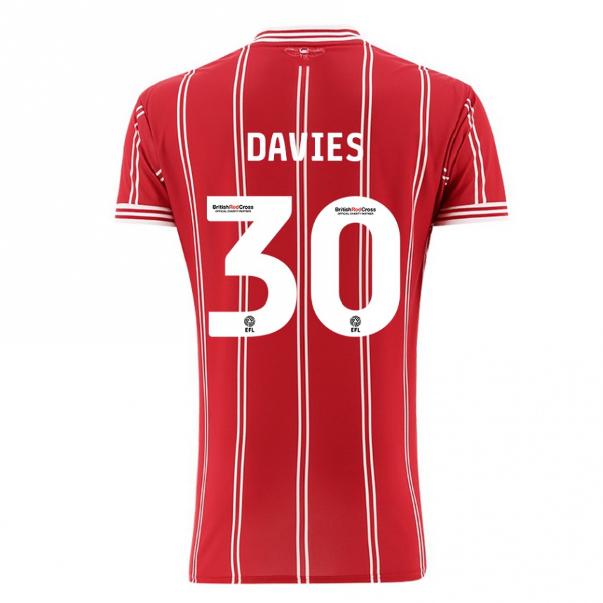 Niño Fútbol Camiseta Yasmin Davies #30 Rojo 1ª Equipación 2023/24 Perú