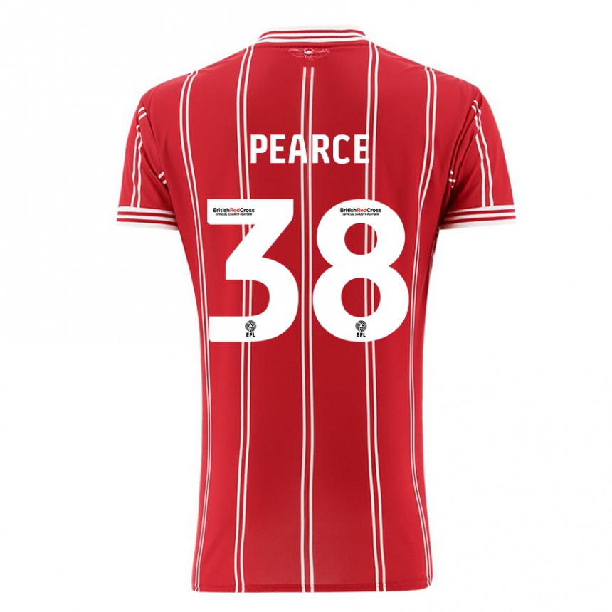 Niño Fútbol Camiseta Manon Pearce #38 Rojo 1ª Equipación 2023/24 Perú