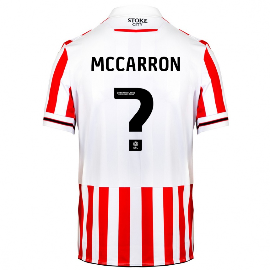 Niño Fútbol Camiseta Liam Mccarron #0 Rojo Blanco 1ª Equipación 2023/24 Perú