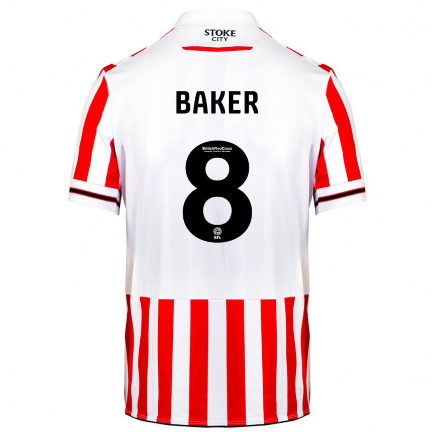 Niño Fútbol Camiseta Lewis Baker #8 Rojo Blanco 1ª Equipación 2023/24 Perú