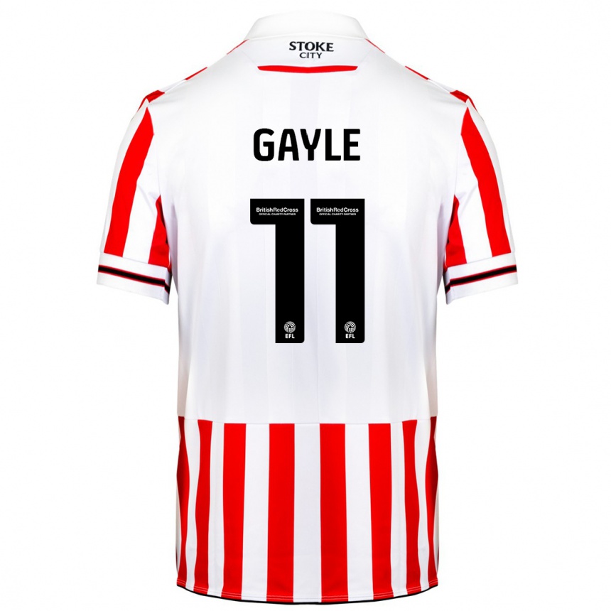 Niño Fútbol Camiseta Dwight Gayle #11 Rojo Blanco 1ª Equipación 2023/24 Perú