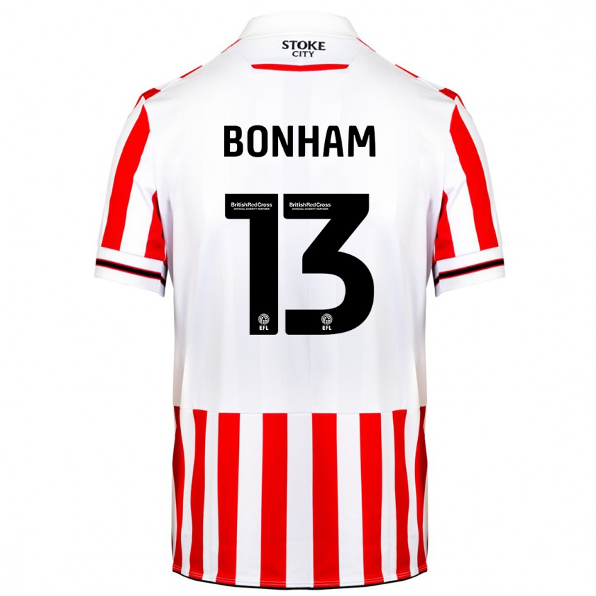 Niño Fútbol Camiseta Jack Bonham #13 Rojo Blanco 1ª Equipación 2023/24 Perú