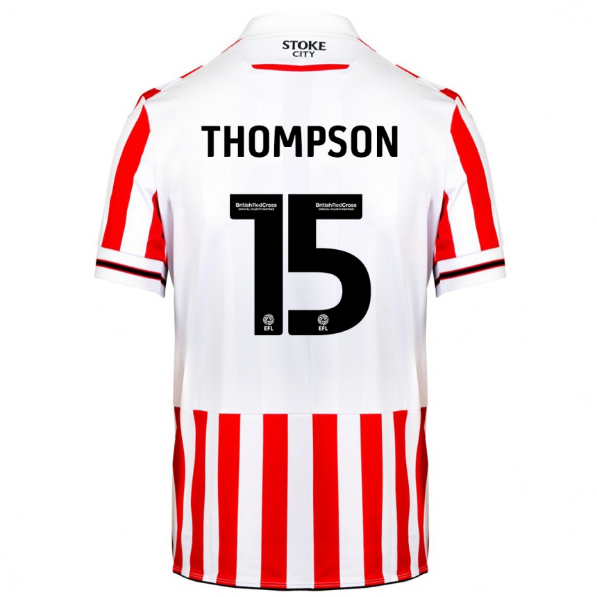 Niño Fútbol Camiseta Jordan Thompson #15 Rojo Blanco 1ª Equipación 2023/24 Perú