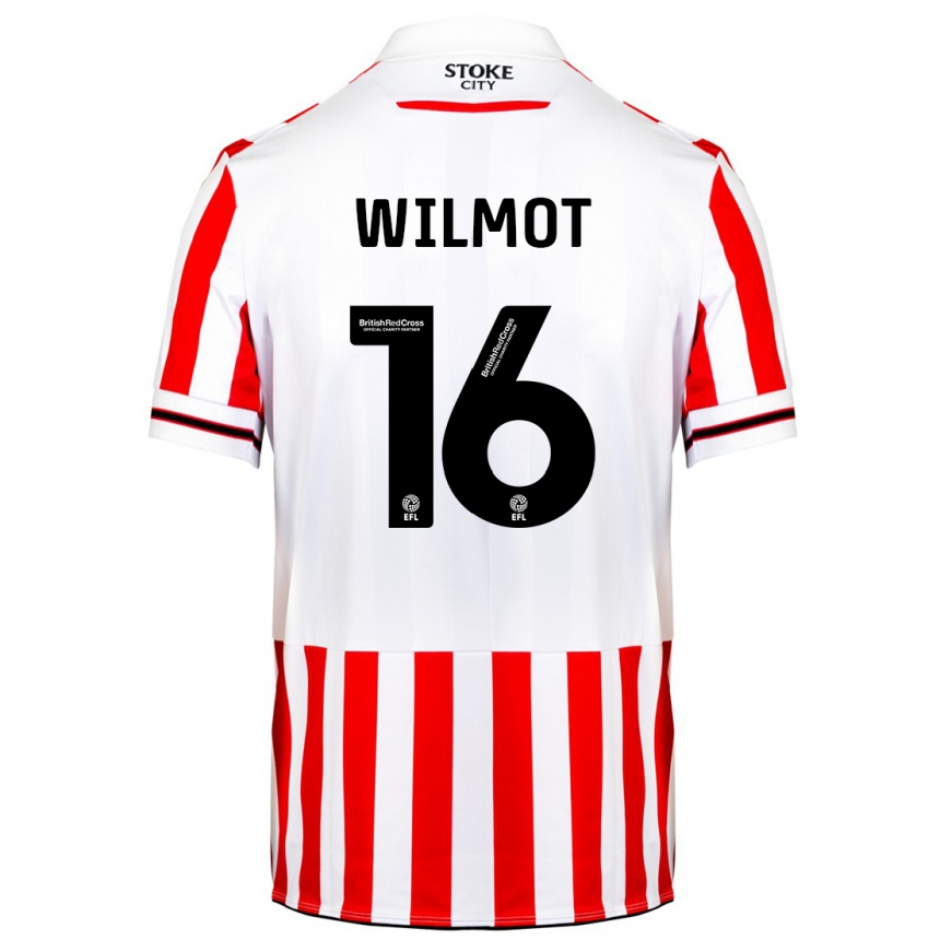 Niño Fútbol Camiseta Ben Wilmot #16 Rojo Blanco 1ª Equipación 2023/24 Perú