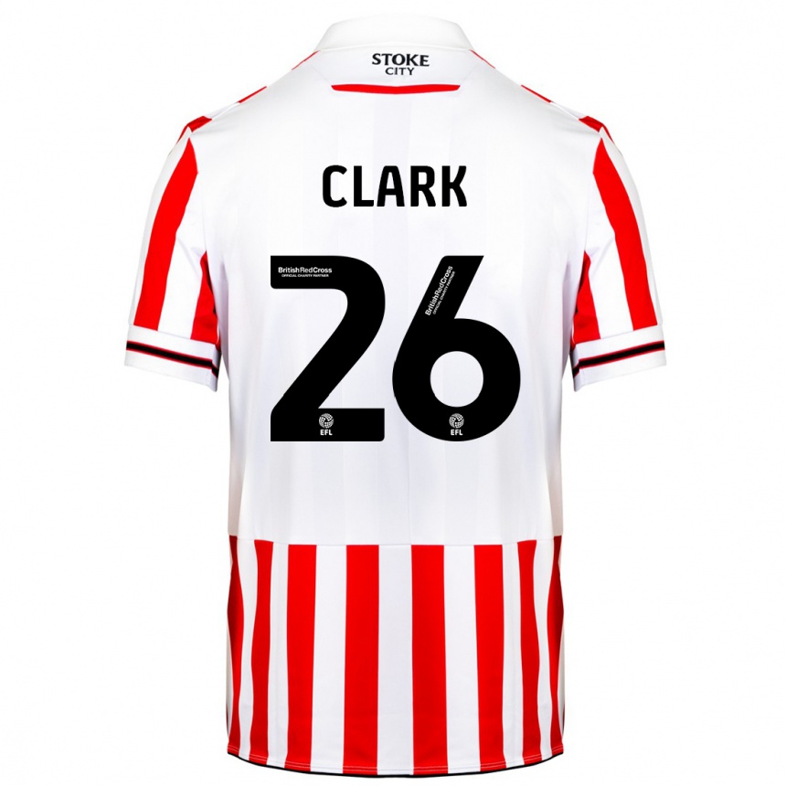 Niño Fútbol Camiseta Ciaran Clark #26 Rojo Blanco 1ª Equipación 2023/24 Perú