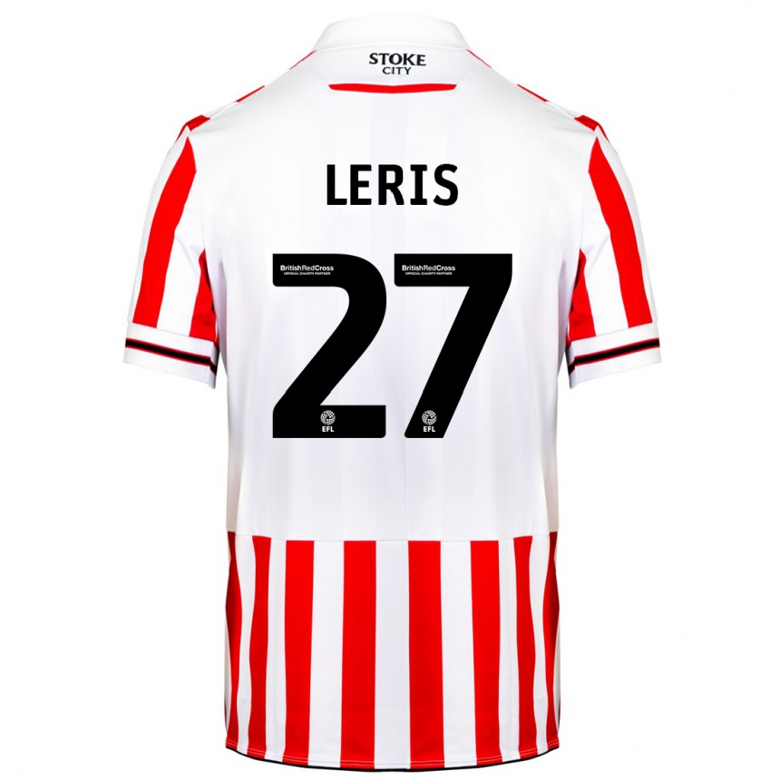 Niño Fútbol Camiseta Mehdi Léris #27 Rojo Blanco 1ª Equipación 2023/24 Perú