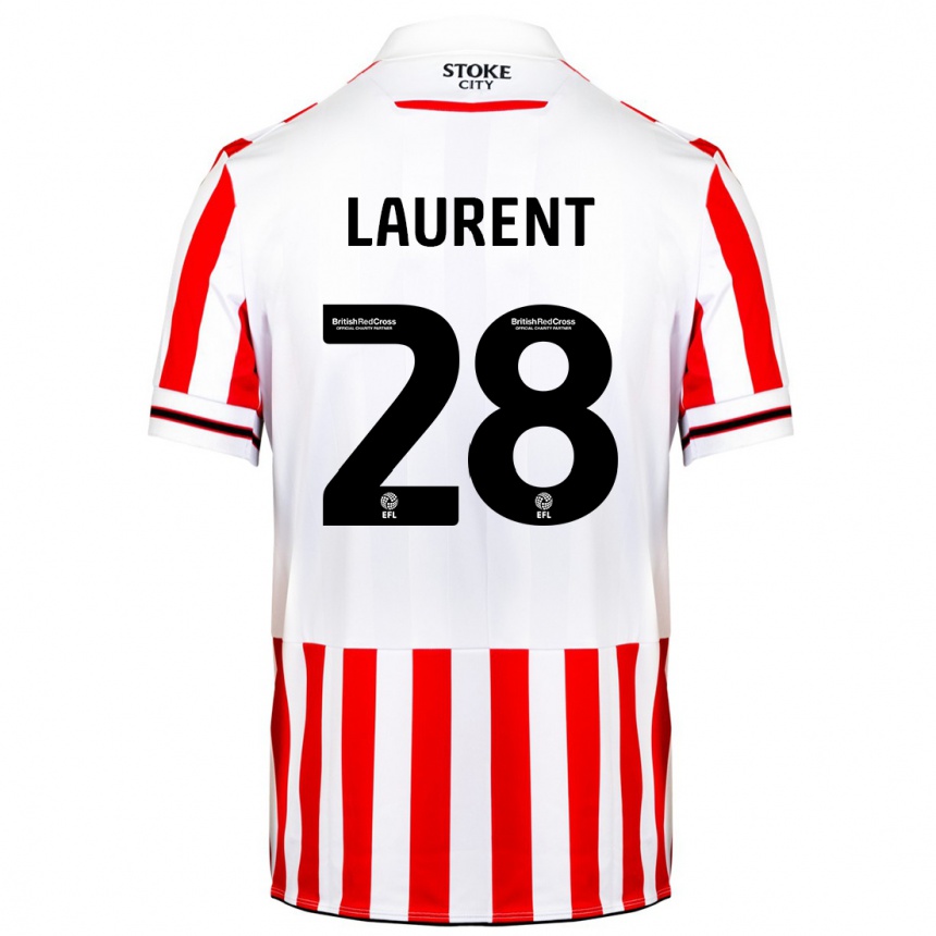 Niño Fútbol Camiseta Josh Laurent #28 Rojo Blanco 1ª Equipación 2023/24 Perú