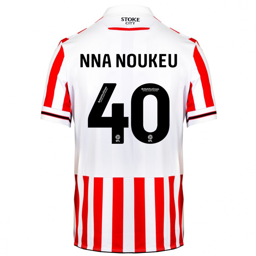 Niño Fútbol Camiseta Blondy Nna Noukeu #40 Rojo Blanco 1ª Equipación 2023/24 Perú