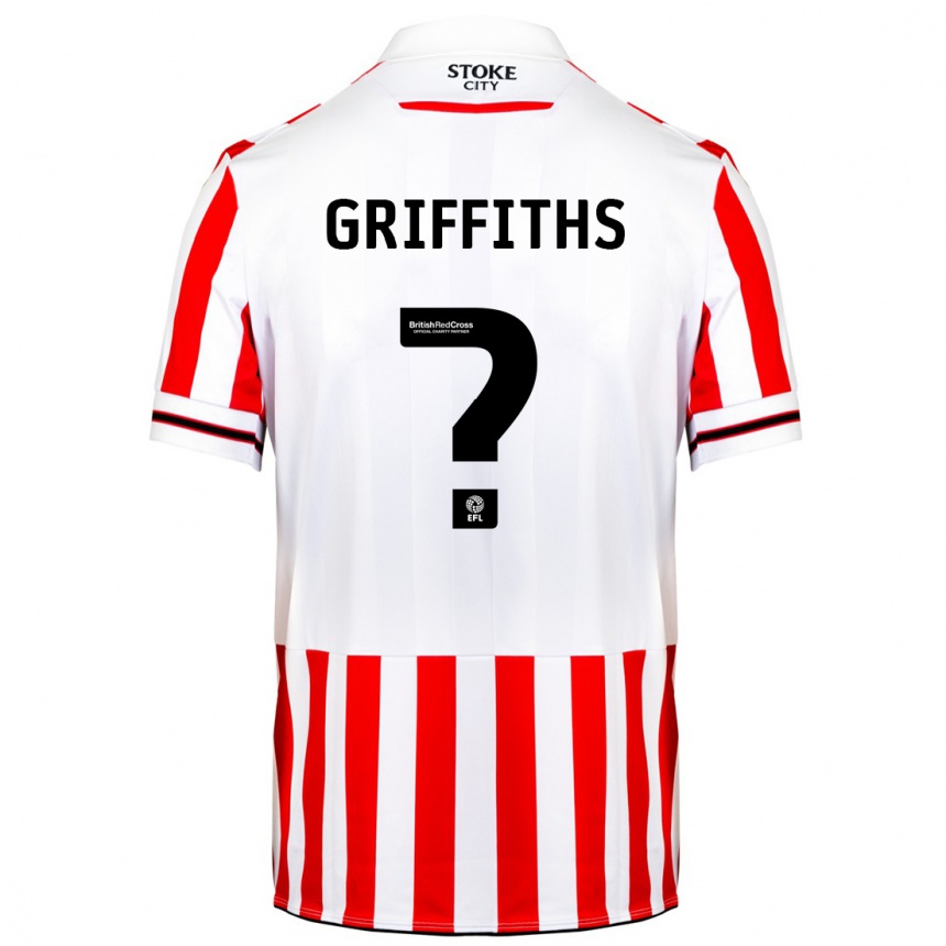 Niño Fútbol Camiseta Jack Griffiths #0 Rojo Blanco 1ª Equipación 2023/24 Perú