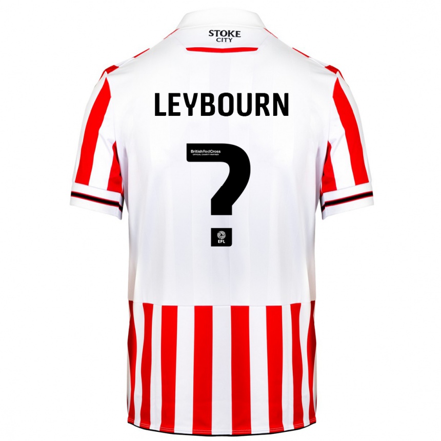 Niño Fútbol Camiseta Charlie Leybourn #0 Rojo Blanco 1ª Equipación 2023/24 Perú