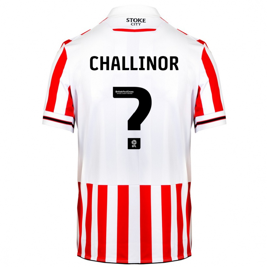 Niño Fútbol Camiseta Oliver Challinor #0 Rojo Blanco 1ª Equipación 2023/24 Perú