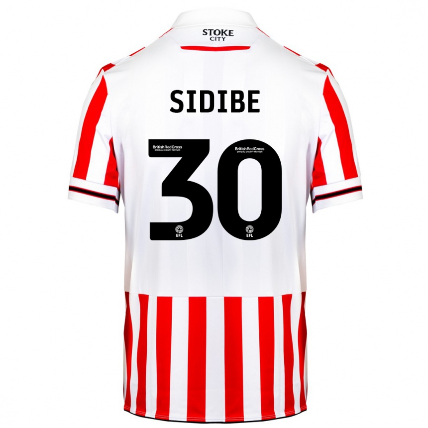 Niño Fútbol Camiseta Souleymane Sidibe #30 Rojo Blanco 1ª Equipación 2023/24 Perú