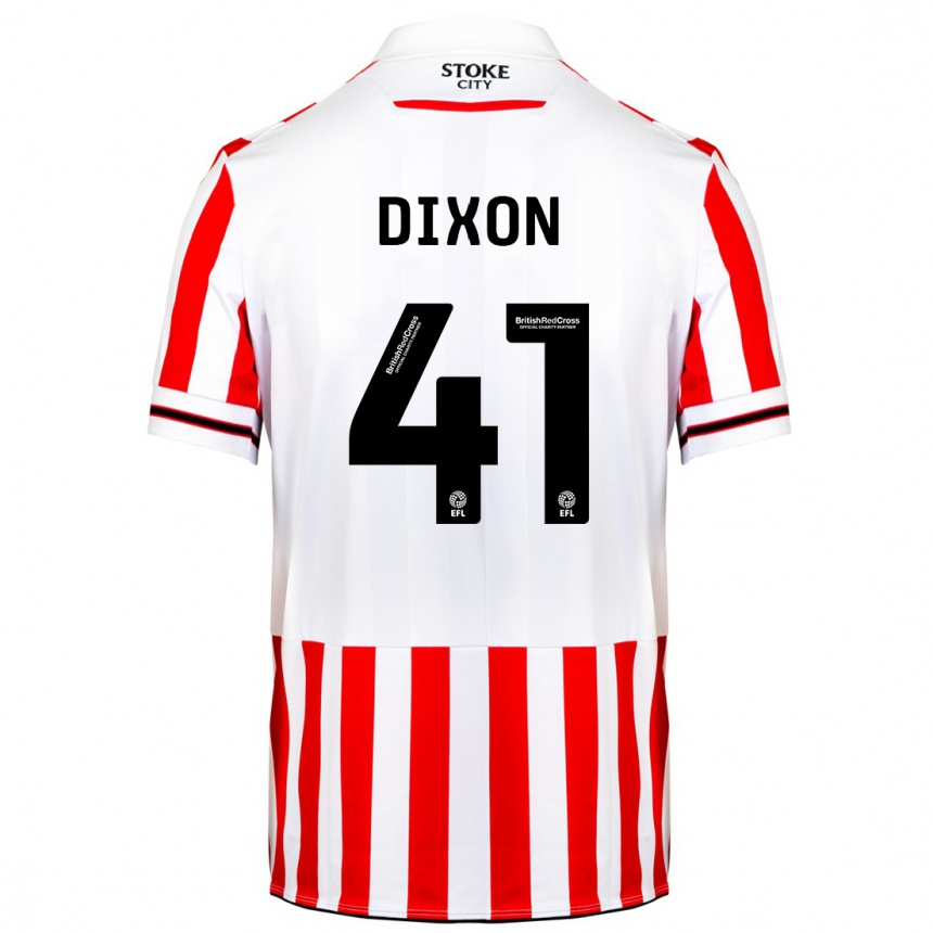 Niño Fútbol Camiseta Jaden Dixon #41 Rojo Blanco 1ª Equipación 2023/24 Perú