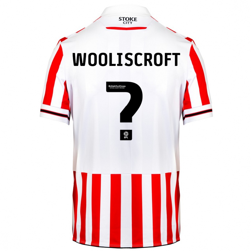 Niño Fútbol Camiseta Morgan Wooliscroft #0 Rojo Blanco 1ª Equipación 2023/24 Perú