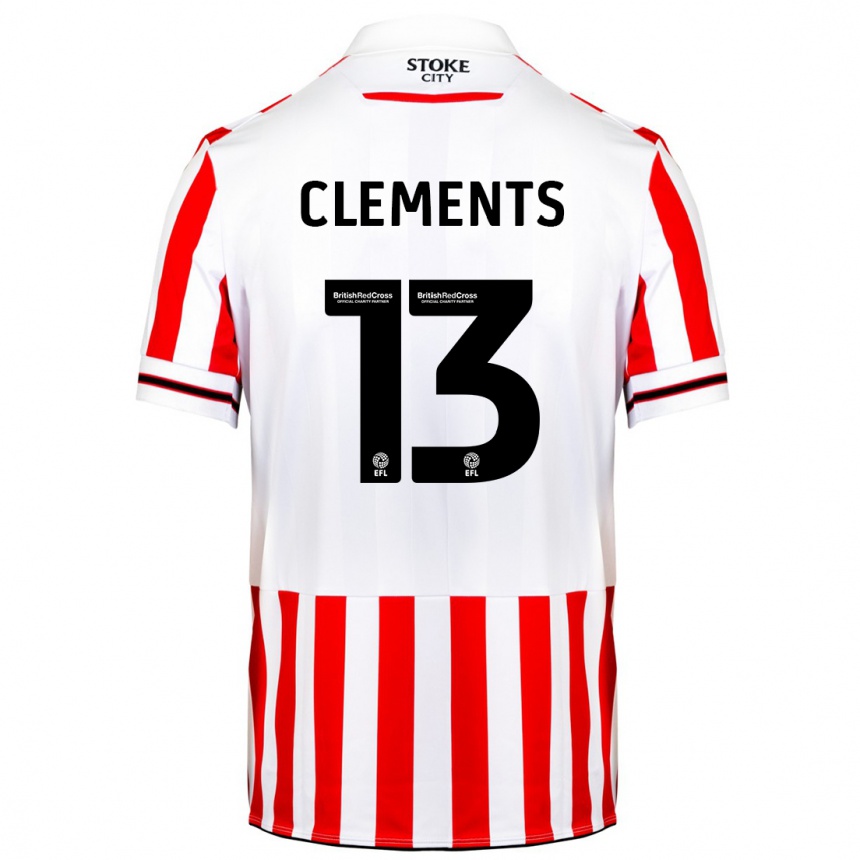 Niño Fútbol Camiseta Daisy Clements #13 Rojo Blanco 1ª Equipación 2023/24 Perú