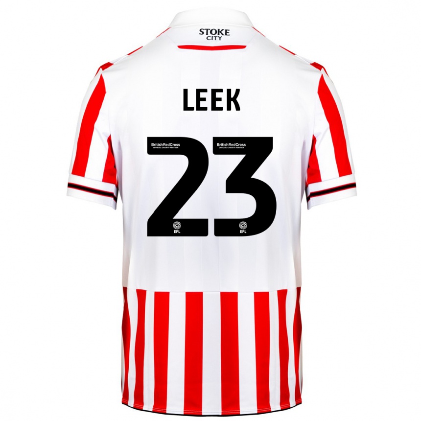 Niño Fútbol Camiseta Ellie Leek #23 Rojo Blanco 1ª Equipación 2023/24 Perú