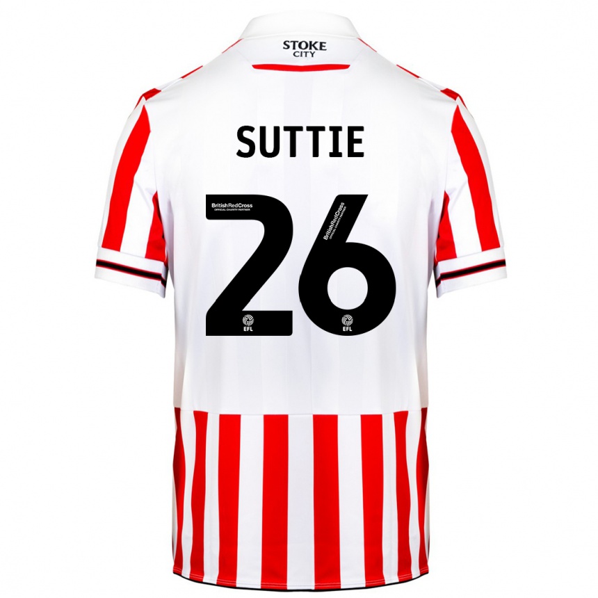 Niño Fútbol Camiseta Arabella Suttie #26 Rojo Blanco 1ª Equipación 2023/24 Perú