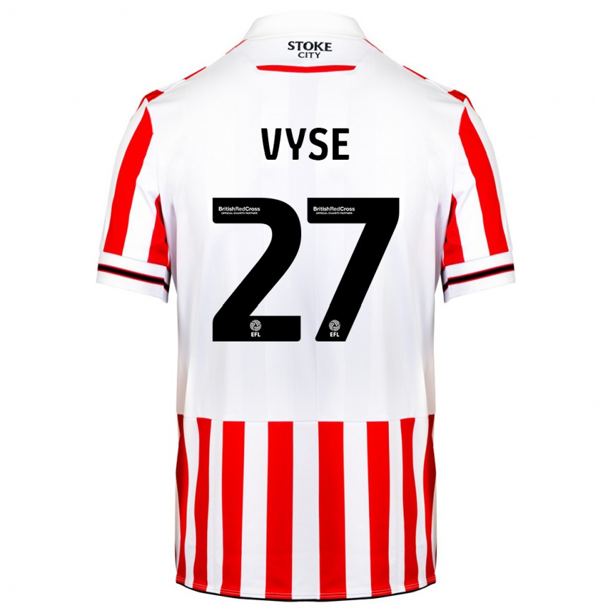 Niño Fútbol Camiseta Ryah Vyse #27 Rojo Blanco 1ª Equipación 2023/24 Perú