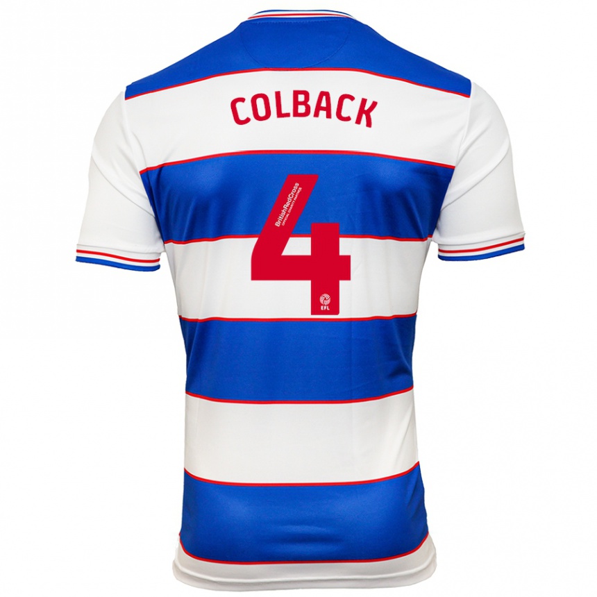 Niño Fútbol Camiseta Jack Colback #4 Blanco Azul 1ª Equipación 2023/24 Perú