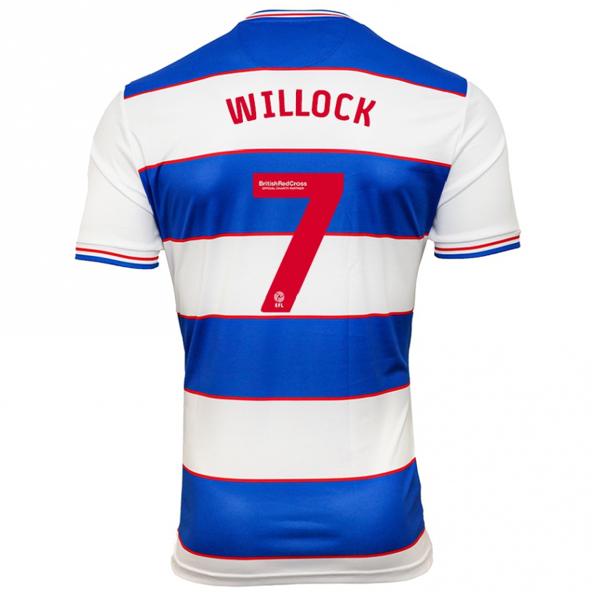 Niño Fútbol Camiseta Chris Willock #7 Blanco Azul 1ª Equipación 2023/24 Perú