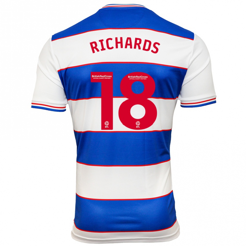 Niño Fútbol Camiseta Taylor Richards #18 Blanco Azul 1ª Equipación 2023/24 Perú