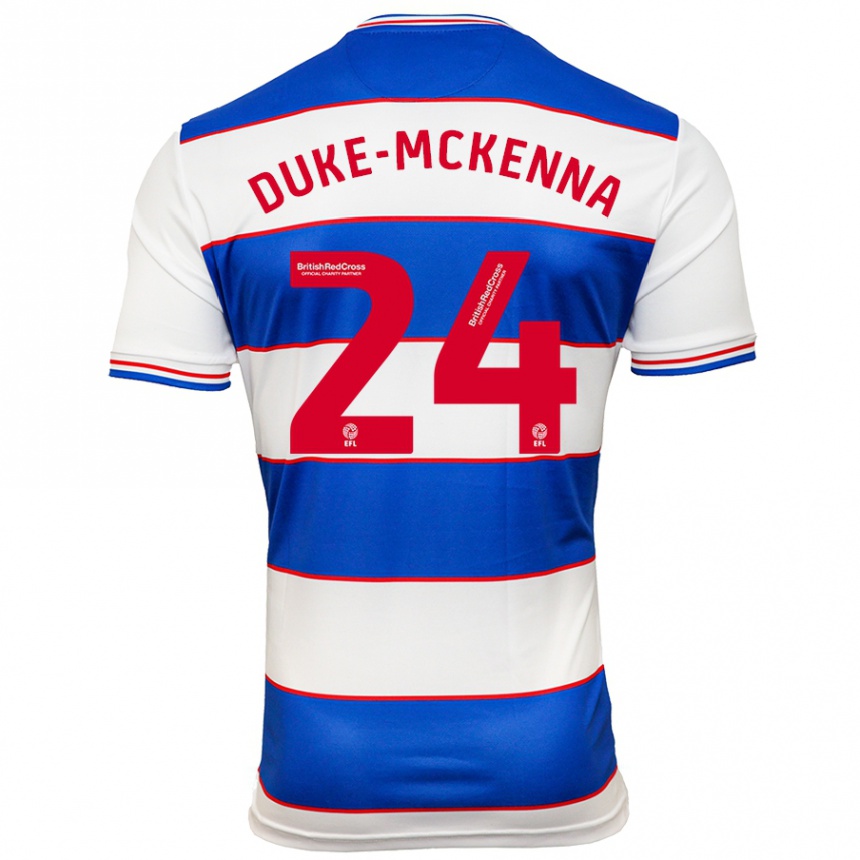 Niño Fútbol Camiseta Stephen Duke-Mckenna #24 Blanco Azul 1ª Equipación 2023/24 Perú