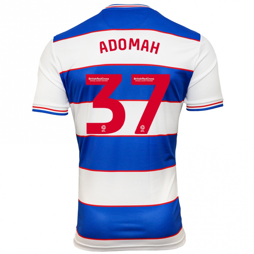 Niño Fútbol Camiseta Albert Adomah #37 Blanco Azul 1ª Equipación 2023/24 Perú