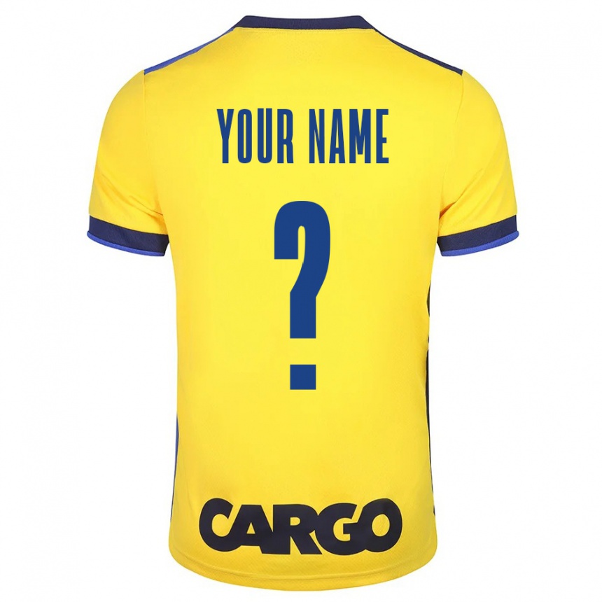 Niño Fútbol Camiseta Su Nombre #0 Amarillo 1ª Equipación 2023/24 Perú