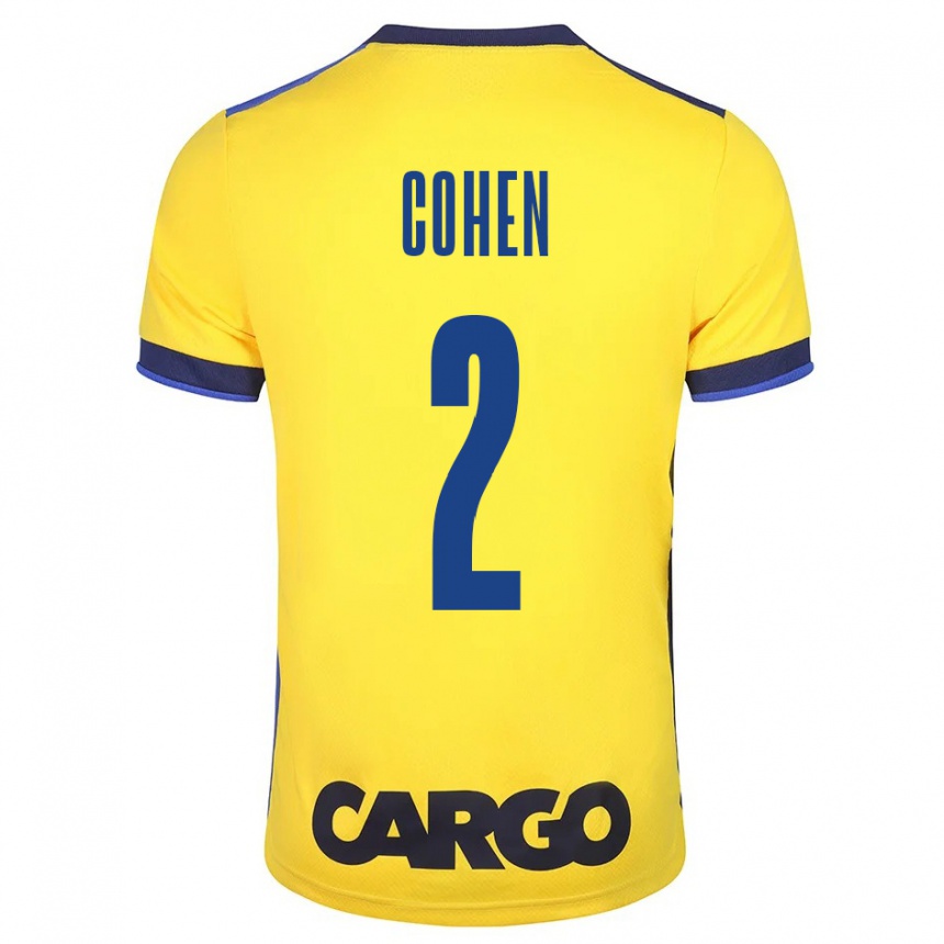 Niño Fútbol Camiseta Avishay Cohen #2 Amarillo 1ª Equipación 2023/24 Perú