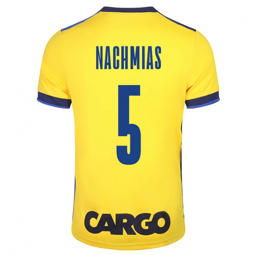 Niño Fútbol Camiseta Idan Nachmias #5 Amarillo 1ª Equipación 2023/24 Perú