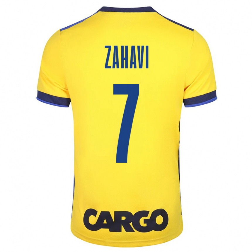 Niño Fútbol Camiseta Eran Zahavi #7 Amarillo 1ª Equipación 2023/24 Perú