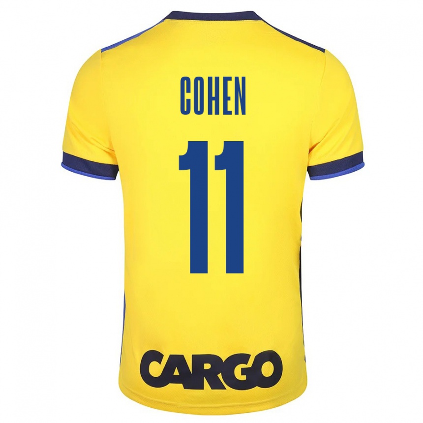 Niño Fútbol Camiseta Yonatan Cohen #11 Amarillo 1ª Equipación 2023/24 Perú