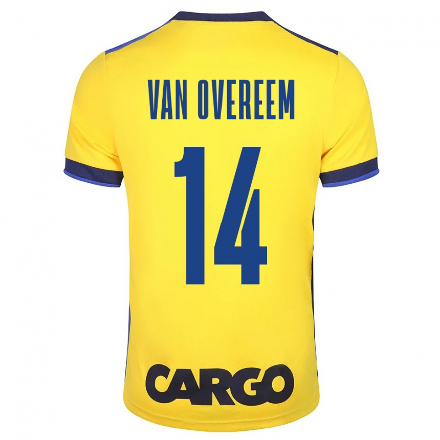 Niño Fútbol Camiseta Joris Van Overeem #14 Amarillo 1ª Equipación 2023/24 Perú