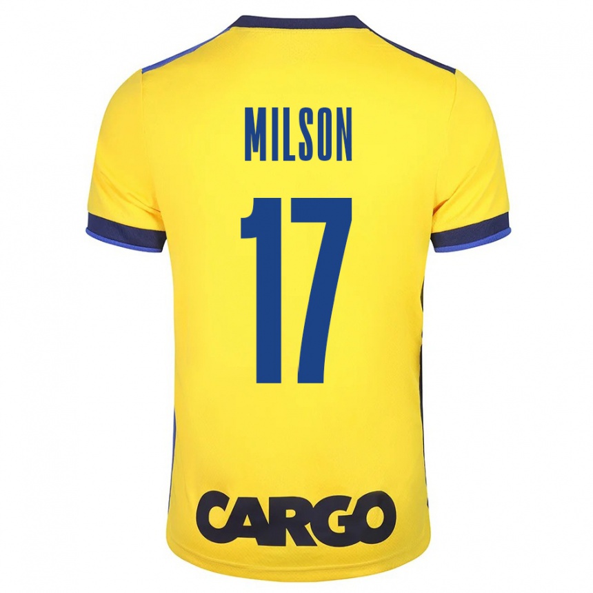 Niño Fútbol Camiseta Milson #17 Amarillo 1ª Equipación 2023/24 Perú