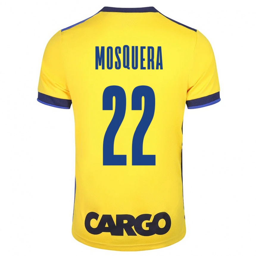 Niño Fútbol Camiseta Orlando Mosquera #22 Amarillo 1ª Equipación 2023/24 Perú