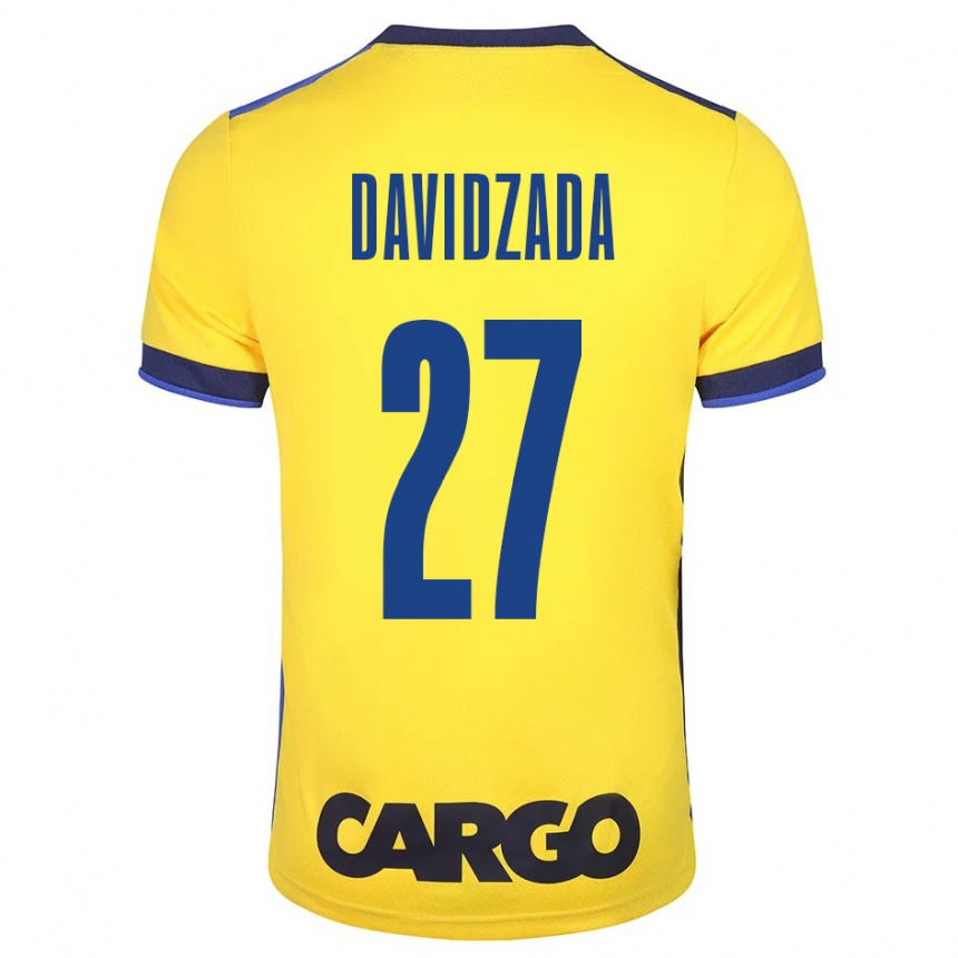 Niño Fútbol Camiseta Ofir Davidzada #27 Amarillo 1ª Equipación 2023/24 Perú