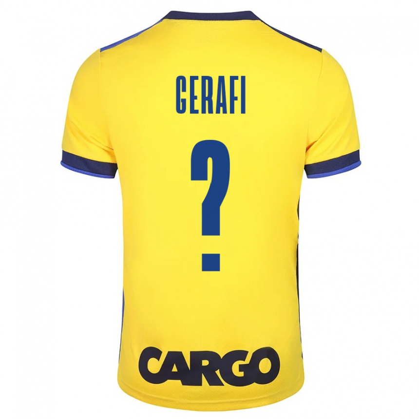 Niño Fútbol Camiseta Omri Gerafi #0 Amarillo 1ª Equipación 2023/24 Perú