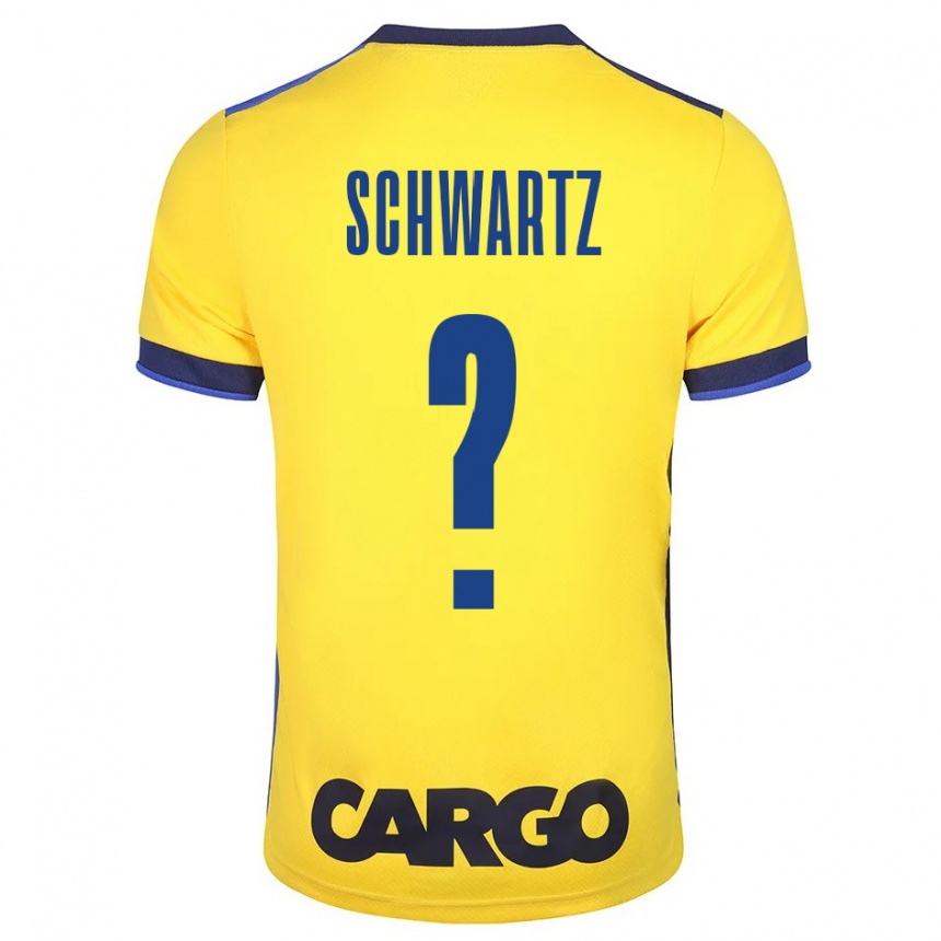 Niño Fútbol Camiseta Noam Schwartz #0 Amarillo 1ª Equipación 2023/24 Perú