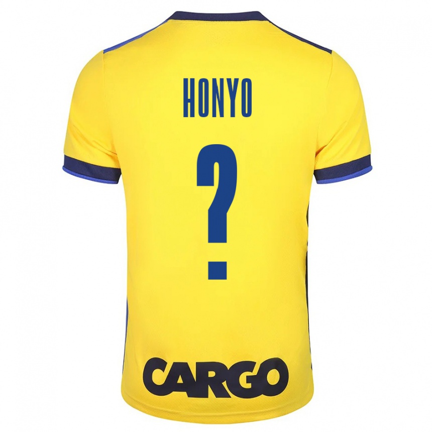 Niño Fútbol Camiseta Yoav Honyo #0 Amarillo 1ª Equipación 2023/24 Perú