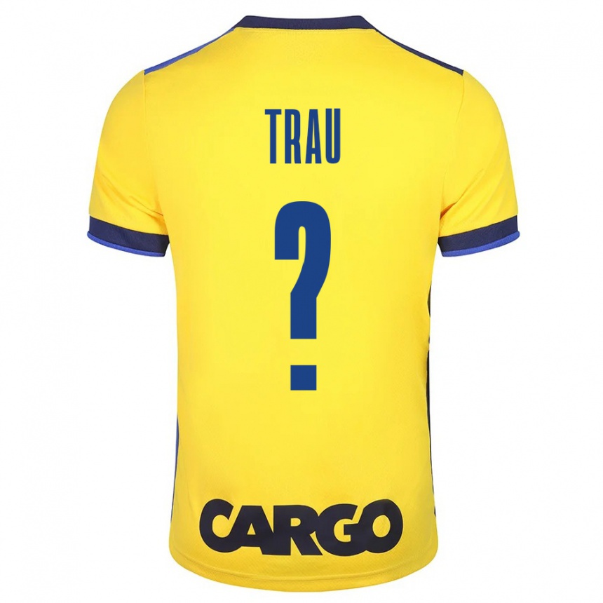 Niño Fútbol Camiseta Idan Trau #0 Amarillo 1ª Equipación 2023/24 Perú