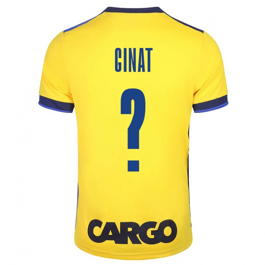 Niño Fútbol Camiseta Eran Ginat #0 Amarillo 1ª Equipación 2023/24 Perú