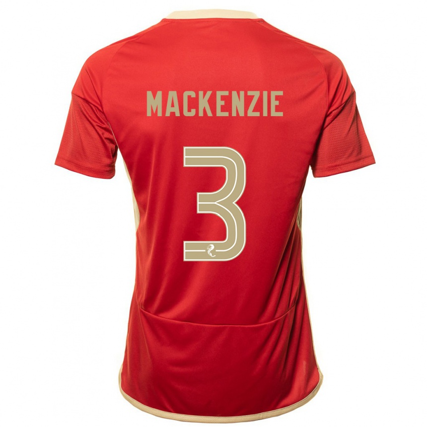 Niño Fútbol Camiseta Jack Mackenzie #3 Rojo 1ª Equipación 2023/24 Perú