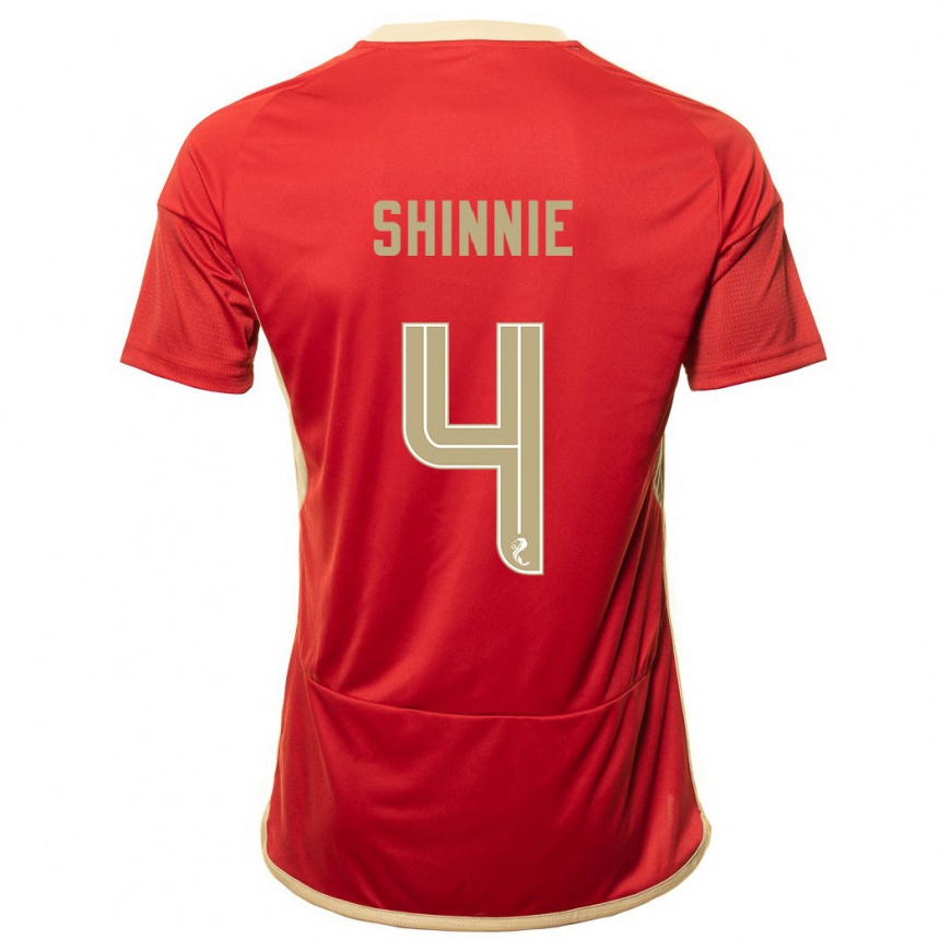 Niño Fútbol Camiseta Graeme Shinnie #4 Rojo 1ª Equipación 2023/24 Perú