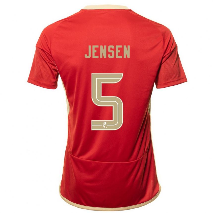 Niño Fútbol Camiseta Richard Jensen #5 Rojo 1ª Equipación 2023/24 Perú